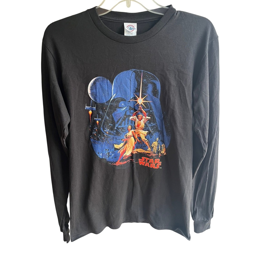Vintage RARE Star Wars: A New Hope Poster Print Classic Long Sleeve Tee Sz Small